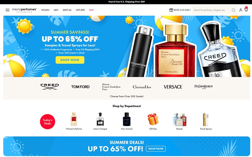 Screenshot of MicroPerfumes.com